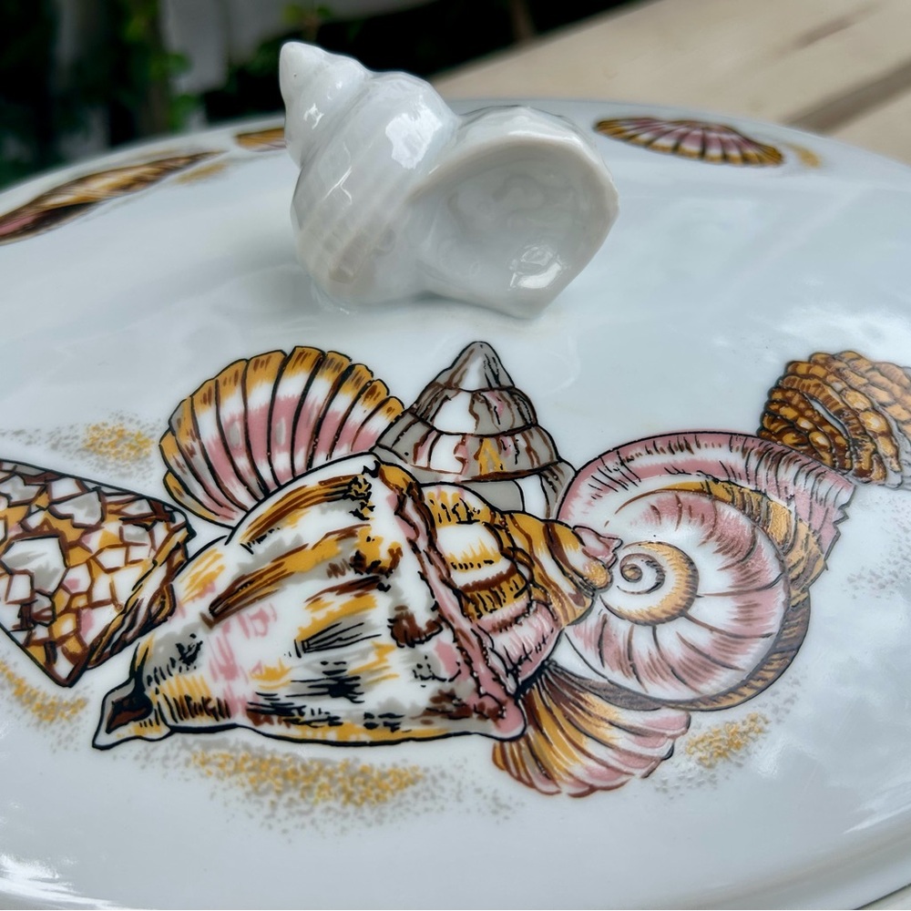 Georges Briard Seascape Covered Dish: Vintage Mid-Century Modern Ovenware - Picture 10 of 12